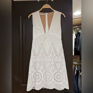 Stella McCartney White Eyelet Cotton Dress